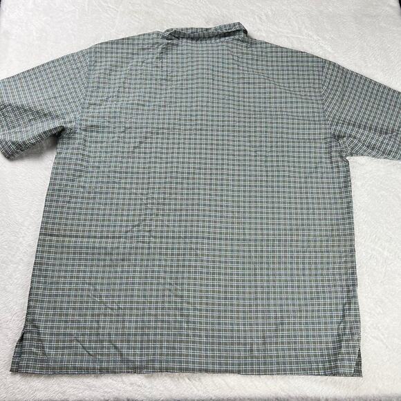 L.L. Bean Men’s Size Large Vintage Button Down Plaid Shirt blue green - Picture 2 of 8